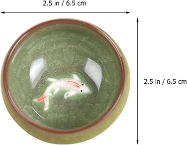 Керамічний чайний сервіс Рибка на 6 персон з ефектом тріщин, жаростійкий, креативний дизайн для дому та особистих чаювань