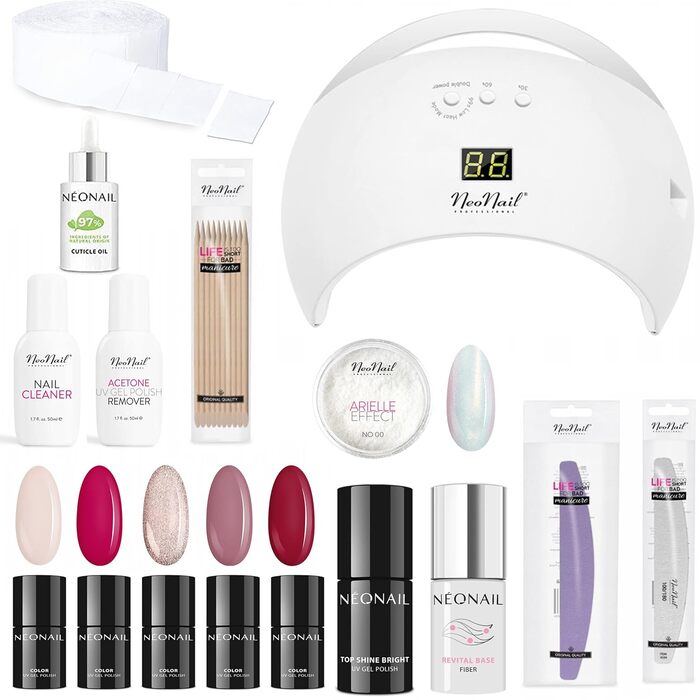 Стартовий набір NÉONAIL з лампою (5 кольорів)