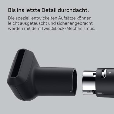 Термощітка Braun AS4.2 легкий стайлер з круглою щіткою та насадкою-феном, мотор HTDC 1000 Вт, 3 рівні стайлінгу, технологія IONTEC, чорний сатин з хромованими акцентами, BRAS420E