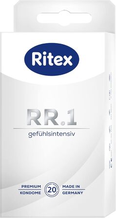 Презервативи Ritex RR.1, інтенсивні відчуття, змащені, 20 шт