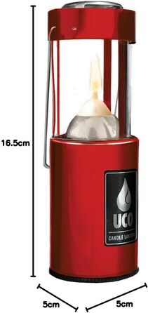 Ліхтар на свічку UCO алюмінієвий, червоний, 054807