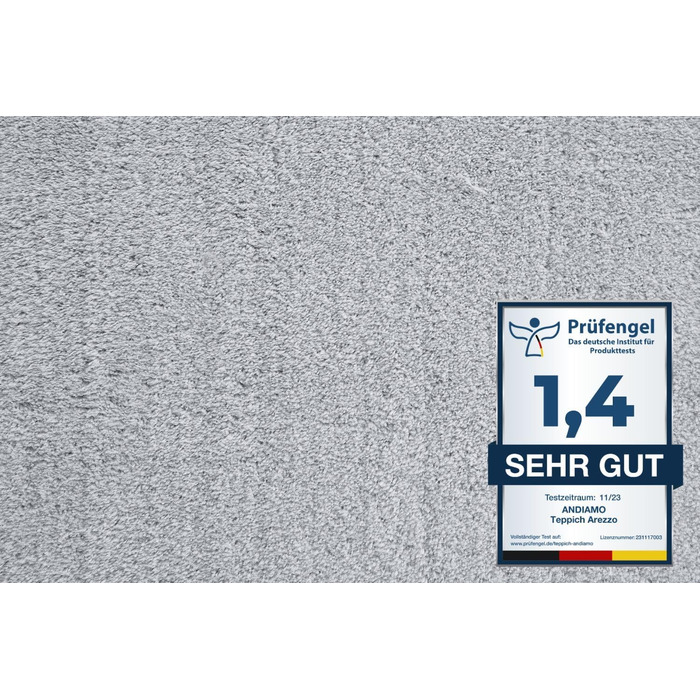 М&39який килимок для ванної кімнати andiamo Arezzo - нековзний килимок для ванної, можна прати в пральній машині та він довговічний, абсорбуючий килимок для ванної та душу, 80 x 80 см, сірий 80 x 80 см (квадратний) сірий