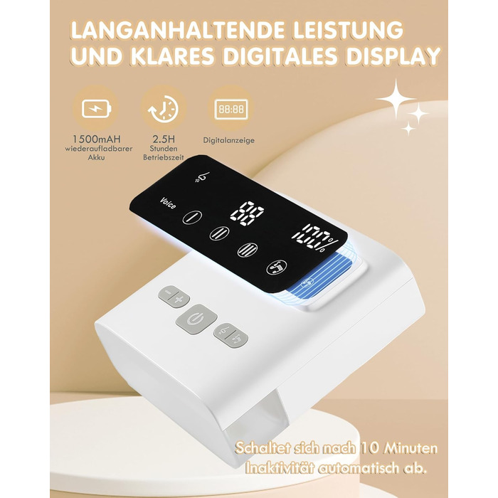 Електричний назальний аспіратор для немовлят, що перезаряджається, з 9 рівнями всмоктування та заспокійливою функцією, із світлом/