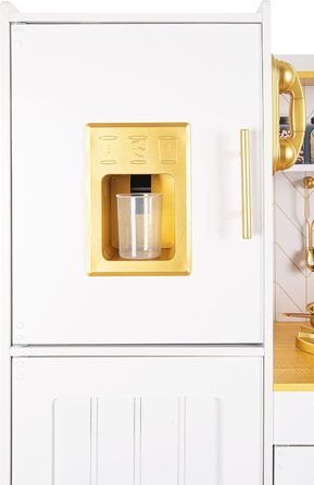 Сучасна дерев&39яна дитяча кухня Leomark з аксесуарами золото Стильна ігрова кухня з духовкою, мийкою та аксесуарами Дерев&39яна і