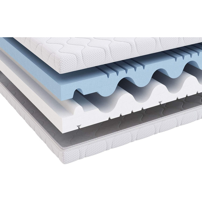 Двосторонній матрац Storeo Basics High Elasticity, середньої жорсткості (H3) та жорсткої (H4), 90 x 200 x 20 см, білий