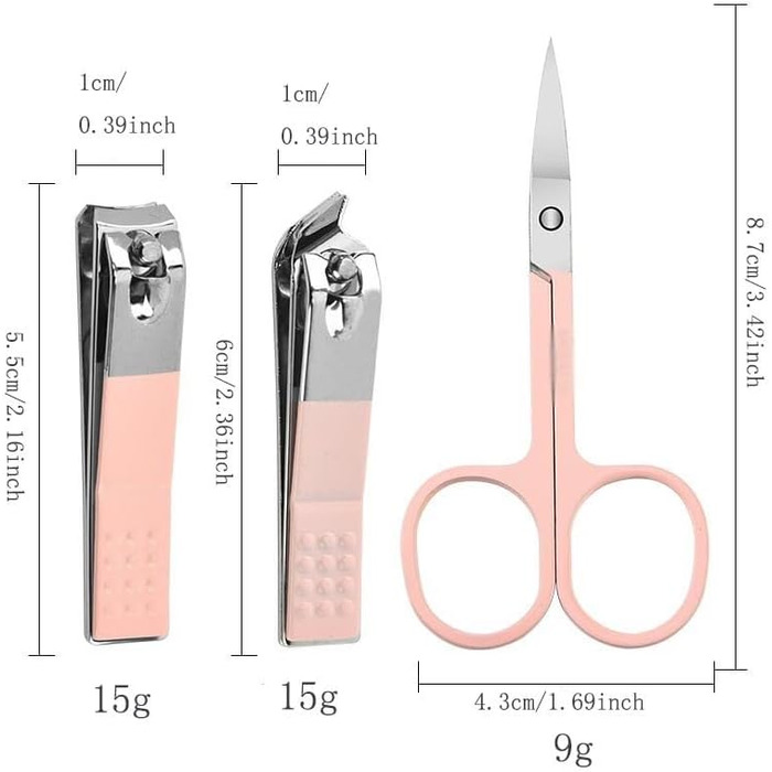 Набір кусачок для нігтів YQINQIN83B Набір кусачок для нігтів із 14 предметів, побутовий манікюрний ніж із нержавіючої сталі, портативний набір кусачок для нігтів, інструмент для обрізання мертвої шкіри, набір для манікюру, педикюру