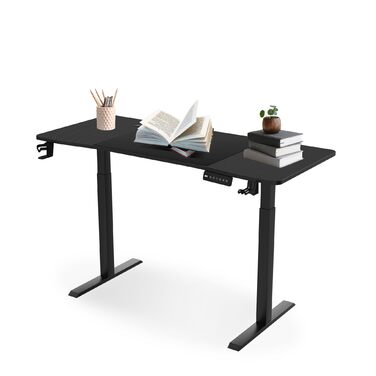 Стіл з регульованою висотою 160x60 см, електричний комп&39ютерний стіл з функцією пам&39яті та портом зарядки Type-C, регульований стіл, офісний та ігровий стіл, чорний, вантажопідйомність 80 кг, 160 x 60 см, чорний