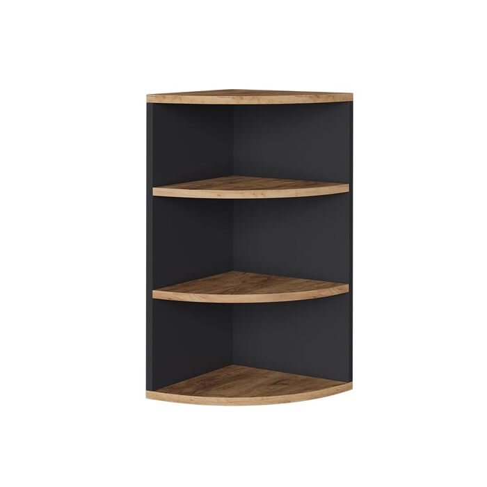 Кутова полиця Vicco Ecki, книжкова полиця, антрацит/золотий дуб, 30 x 60 см Антрацит/золотий дуб 60x30 см