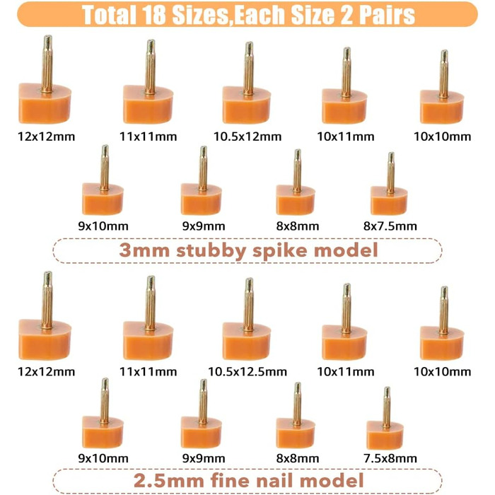Пар 18 стилів Поради з ремонту високих підборів Залізні крани Заміна дюбельного підйомника U-подібної форми взуття Дюбелі для ремонту взуття Ковпачки кранів для заміни п'яти взуття, 36