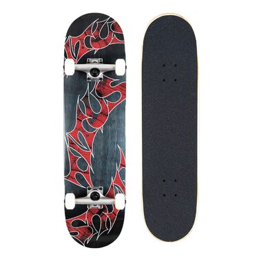 Комплектний скейтборд Скейтборд для дорослих, підлітків та дітей від 9 років, для початківців та досвідчених райдерів, потрійний класичний логотип, чорний колір, 7.75&39