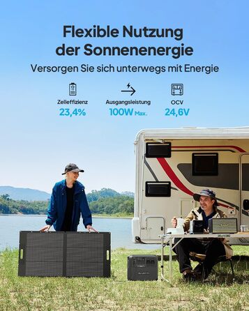 Сонячний генератор BLUETTI Elite 100 V2 (новий 2025 року) із сонячною панеллю 100 Вт, портативна електростанція потужністю 1024 Втгод з двома виходами змінного струму по 1800 Вт, на 35 менша, ідеально підходить для кемпінгу, надзвичайних ситуацій, резервн