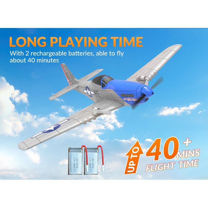 Гіростабілізатор літака з дистанційним керуванням 2,4 ГГц, 2-канальний літак на дистанційному керування RTF іграшка-планер, 2-кана