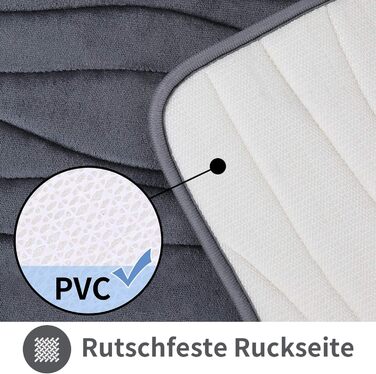 Килимок для ванни Homaxy з піни з ефектом пам&39яті, комплект із 2 предметів, нековзний та абсорбуючий килимок для ванни, можна прати в пральній машині (40 x 60 см 50 x 76 см, темно-сірий) 40 x 60 см 50 x 76 см (прямокутний) темно-сірий