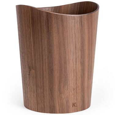 Відро для сміття з натурального дерева Brje Дерев'яне відро для сміття для офісу, дитячої кімнати, спальні тощо. 9 літрів горіх