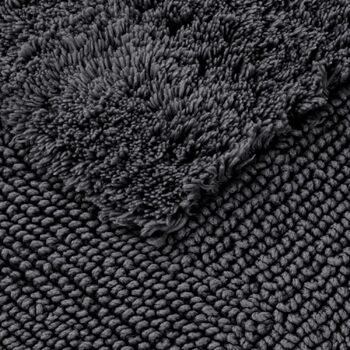 Килимок для ванної mve Loft з ворсом 60 x 100 см, виготовлений зі 100 бавовни, колір Графіт 60 x 100 см