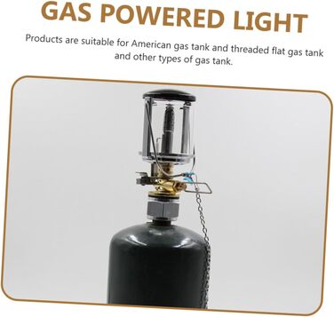 Туристична лампа, пропанова лампа з газом Mapp, портативна газова лампа з міді та нержавіючої сталі з кришкою для кемпінгу на свіжому повітрі та надзвичайних ситуацій