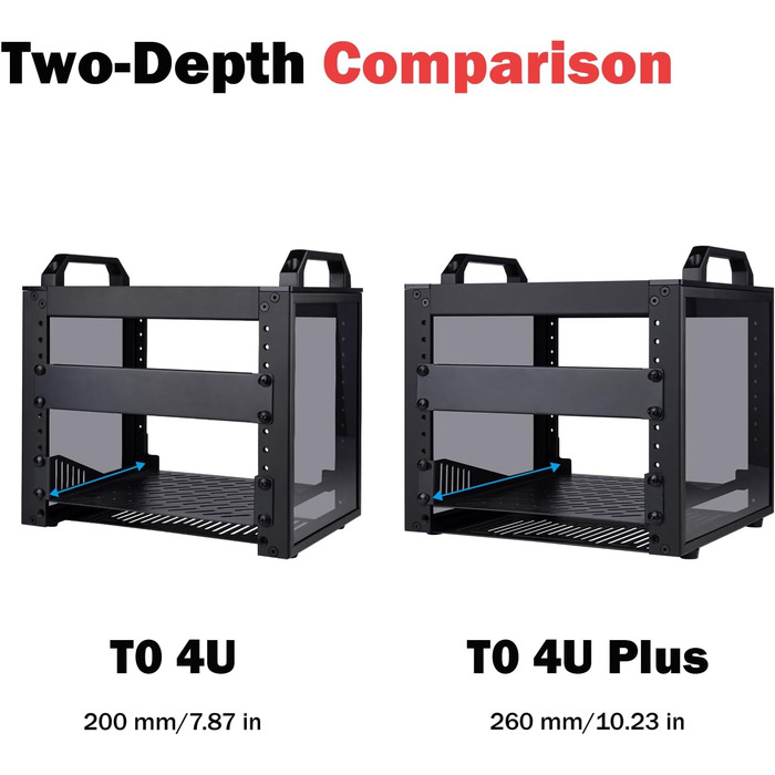 Серверна стійка GeeekPi 4U, 10-дюймова мережева стійка для серверів, мережевого та аудіо/відео обладнання, кріплення для стійки DeskPi RackMate T0 Plus, глибина 260 мм, чорний колір, 4U x 10,23&quot x Ш
