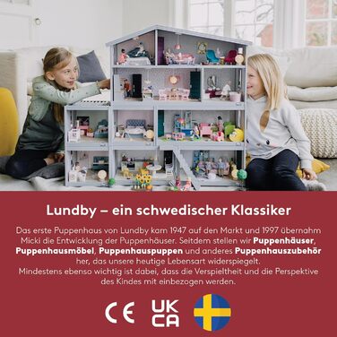 Набір для освітлення лялькового будиночка LUNDBY, аксесуари для лялькового будиночка з 2 частин - лампа для лялькового будиночка на батарейках для мініатюрного будиночка - набір лялькових аксесуарів для ляльок 11 см у масштабі 118 нового покоління