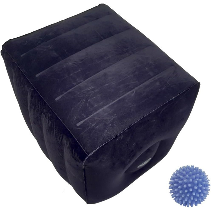 Куб для підняття ніг FabaCare, куб для міжхребцевих дисків з масажним м&39ячем Blue Hedgehog, подушка для розвантаження, підставка для литок, подушка для міжхребцевих дисків, подушка для позиціонування ніг, підставка для ніг для вправ на спину, надувна