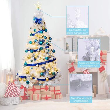 Штучна ялинка 150 см біла GOPLUS