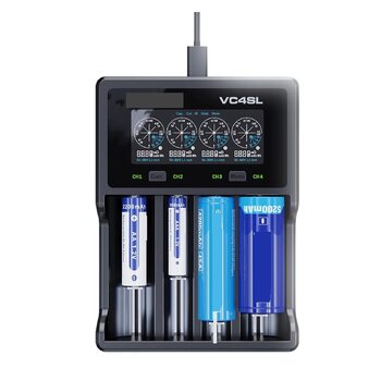 Зарядний пристрій USB C 18650 battey QC3.0 для швидкої зарядки літій-іонного акумулятора 18700 20700 26650 21700 AAA AA VC4SL для автомобіля, газонокосарки, мотоцикла, човна