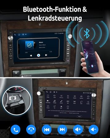 Автомобільне радіо ESSGOO Wireless Carplay та Android 264G Android 14 для VW VW Polo MK3/4 9N Golf 4 Passat B5 T5 Seat Skoda, 7-дюймовий сенсорний екран з Bluetooth FM RDS GPS WiFi