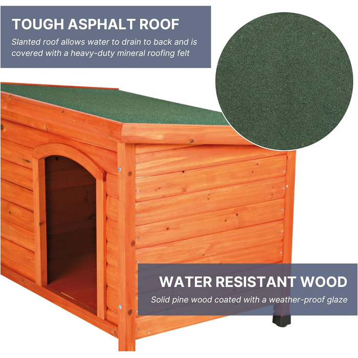Всепогодна складна собача будка &39natura Dog House Classic Flat Roof, SM 85 58 60 см, коричнева&39 - 39551
