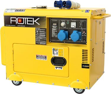 Дизельний генератор Rotek GD4SS-1A-6000-5EBZ (5,5 кВА / 230В 50Гц 1-фазний) 5,5 кВА 1-фазний 230В, звукоізоляція