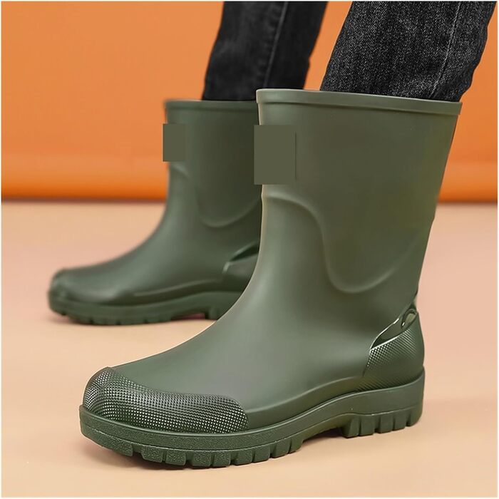 Чоловічі високі гумові чоботи, водонепроникне чоловіче взуття, гумові чоботи для активного відпочинку на природі, чоловічі повсякденні чоботи, бежеві, розмір ЄС 44