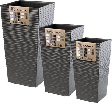 Горщик для квітів, пластиковий горщик для квітів, набір кашпо, стійкий до атмосферних впливів, для приміщень і вулиць, для вулиці,