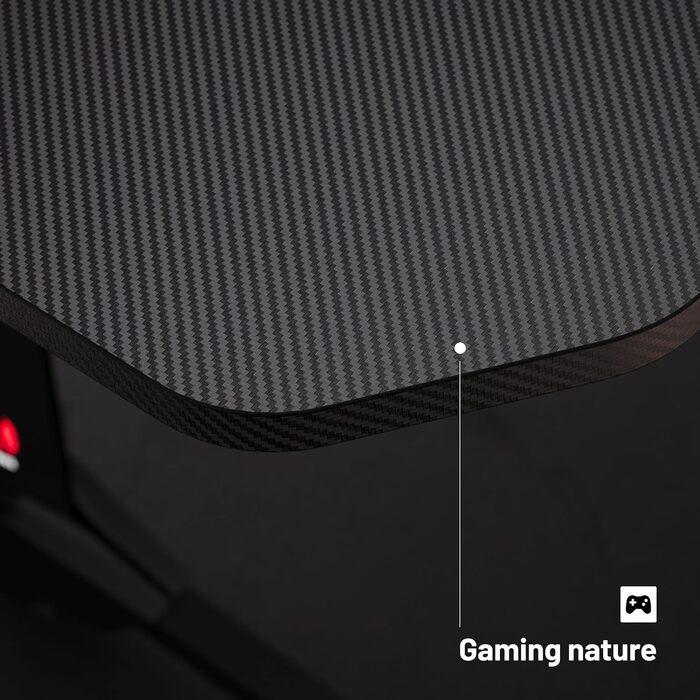 Ігровий стіл Diablo X-Mate, 160 x 75 x 75 см, МДФ / сталь / вуглецеве волокно, чорний