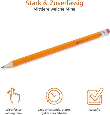 Олівці Storeo Basics у дерев&39яному корпусі, HB, попередньо заточені, 30 шт. , помаранчеві (1 упаковка)