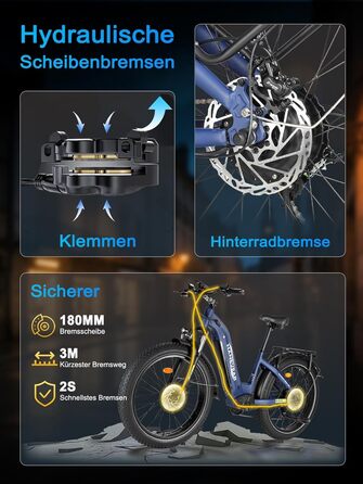 Електричний велосипед HANEVEAR для дорослих, змінний акумулятор 21Ah 48V, фетбайк 250W 85Nm, максимальний запас ходу 120 км, подвійні масляні гальма, гірський електровелосипед 26x4.0&39&39 для бездоріжжя