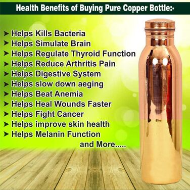 Набір посуду для напоїв з чистої міді, місткість 1000 мл (звичайний) (34 унції) 1000 мл