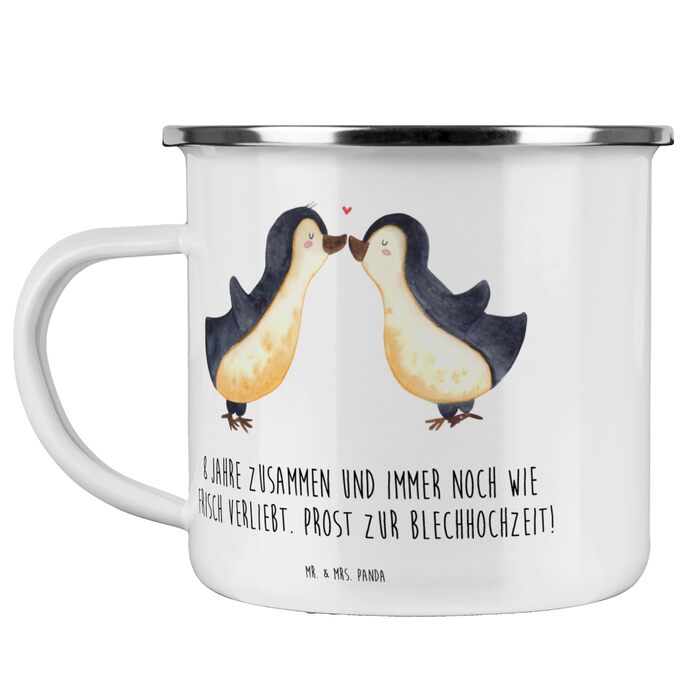 Олов&39яна чашка для чаю &quotМістер і місіс Панда&quot на 8-ту річницю весілля - подарунок, чайна кружка, кохання, сталість, кавник, персоналізовані подарунки, горщик, весілля, шлюб, єднання, кемпінгова кружка