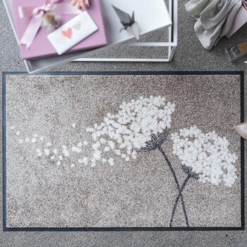 Килимок для дверей Salonloewe Wishful Blossom, що миється, для використання всередині та зовні приміщень, брудозбірний килимок, квітковий візерунок, 50 x 75 см (прямокутний)
