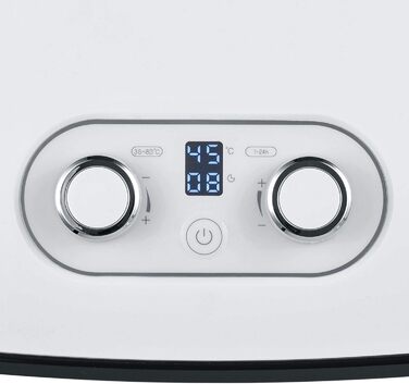 З 4 лотками з нержавіючої сталі, 400 Вт, 24-годинний таймер, регулятор температури 35-80C, дуже компактний, чорний, 2042EU