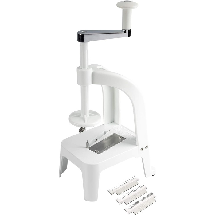 Спіральний різак Benriner BN-8W, ABS пластик без бісфенолу А, білий, горизонтальний спіральний різак 25,5 см x 14 см x 10,5 см