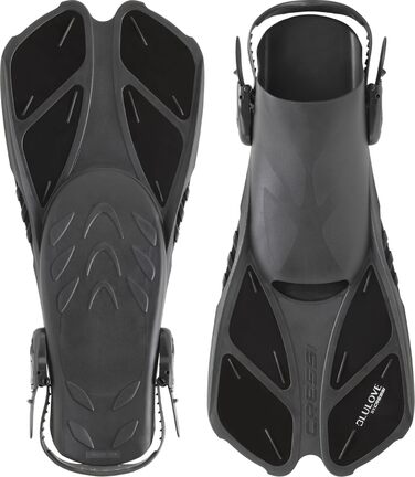 Ласти CRESSI Fins Bonete - Короткі ласти для дорослих, регульовані, міцні, легкі, зручні для подорожей, чорні/чорні, розмір S/M