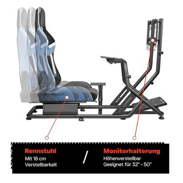 Симулятор кокпіта гоночного крісла повністю регульоване гоночне сидіння