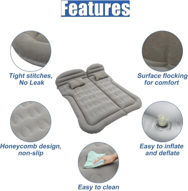 Автомобільний матрац для Mazda CX-60, надувний матрац для автомобіля, надувне ліжко для автомобіля, бежевий, звичайний бежевий