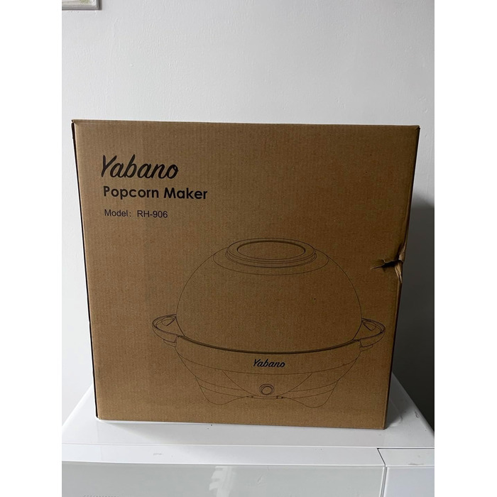 Машина для попкорну Yabano для дому, машина для виготовлення з цукром та олією, знімна нагрівальна поверхня, поппер для попкорну 5 л, антипригарне покриття, велика кришка як сервірувальна страва, компактне зберігання червоне