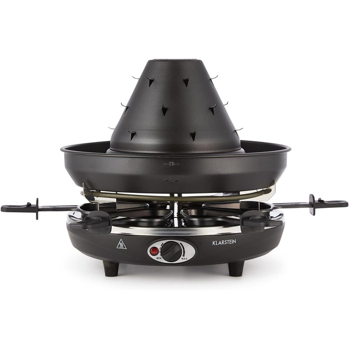 Настільний гриль, електрогриль, тартарний капелюх, 1500 Вт, плавно регулюється, гриль, запікання, сковорода-гриль, на 6 осіб, антипригарне покриття, чорний