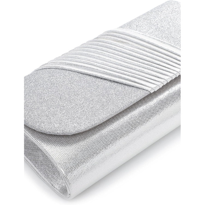 Клатч TAS Amalia Плісе 34322 Сріблястий