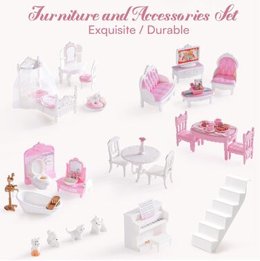 Дерев&39яний ляльковий будиночок ROBUD для дітей, іграшка-подарунок для дівчаток та хлопчиків віком 3, 4, 5, 6 років, милий ляльковий будиночок