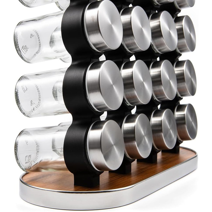 Органайзер для спецій, 20 склянок для зберігання спецій з ручкою для кухонної комори