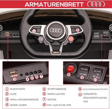 Дитячий електромобіль HOMCOM 12В дитячий електромобіль з пультом дистанційного керування 2.4G, музика, клаксон, електромобіль зі с