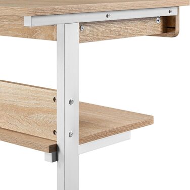 Комп&39ютерний стіл Yaheetech, офісні меблі, ПК-стіл, офісний стіл, робочий стіл з дерева та сталі з полицею та шухлядою, 79 x 56 x 51 см, дуб