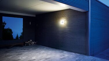 Світильник вуличний Steinel LED LN 1 N білий з датчиком сутінків, настінна LED-лампа з номером будинку, 4,9 Вт, 350 лм, ударостійка, біла, комплект з набором цифр