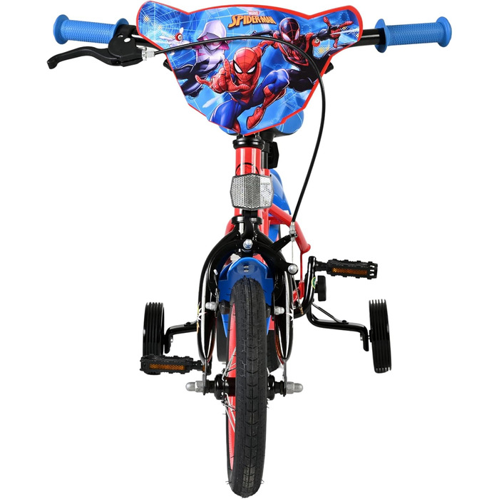 Дитячий велосипед Volare 12, 14, 16 для дівчаток та хлопчиків 36 років Офіційно ліцензований з дизайном персонажа З додатковими колесами, ножним та ручним гальмами, регульоване сидіння та легка збірка Spider-Man 12